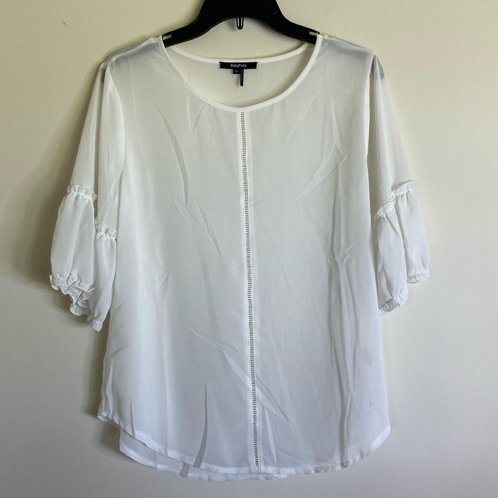 Roly Poly White Blouse Medium